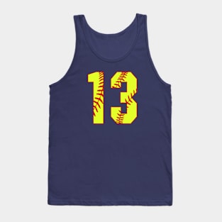 Fastpitch Softball Number 13 #13 Softball Shirt Jersey Uniform Favorite Player Biggest Fan Tank Top